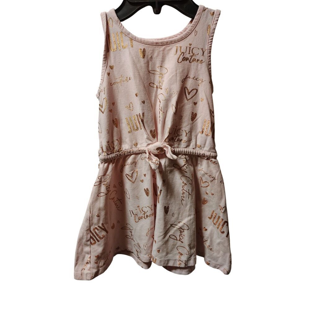 Juicy Couture Kids Girl Size 5 Pink/Gold Print Top